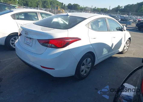 2016 Hyundai Elantra Se/Sport/Limited z USA, uszkodzony, nr VIN 5NPDH4AE3GH755197